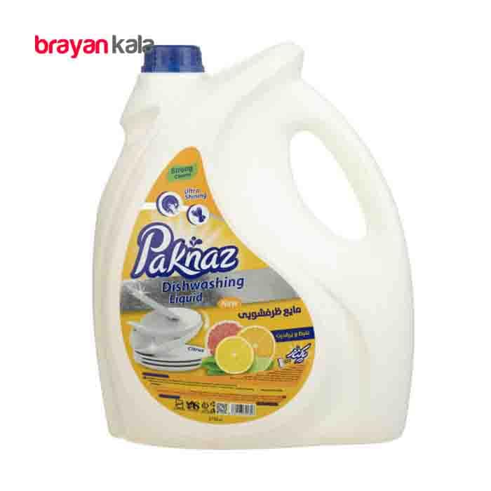 عکس اصلی مایع ظرفشویی پاکناز مدل Lemon مقدار 3.75 کیلوگرم